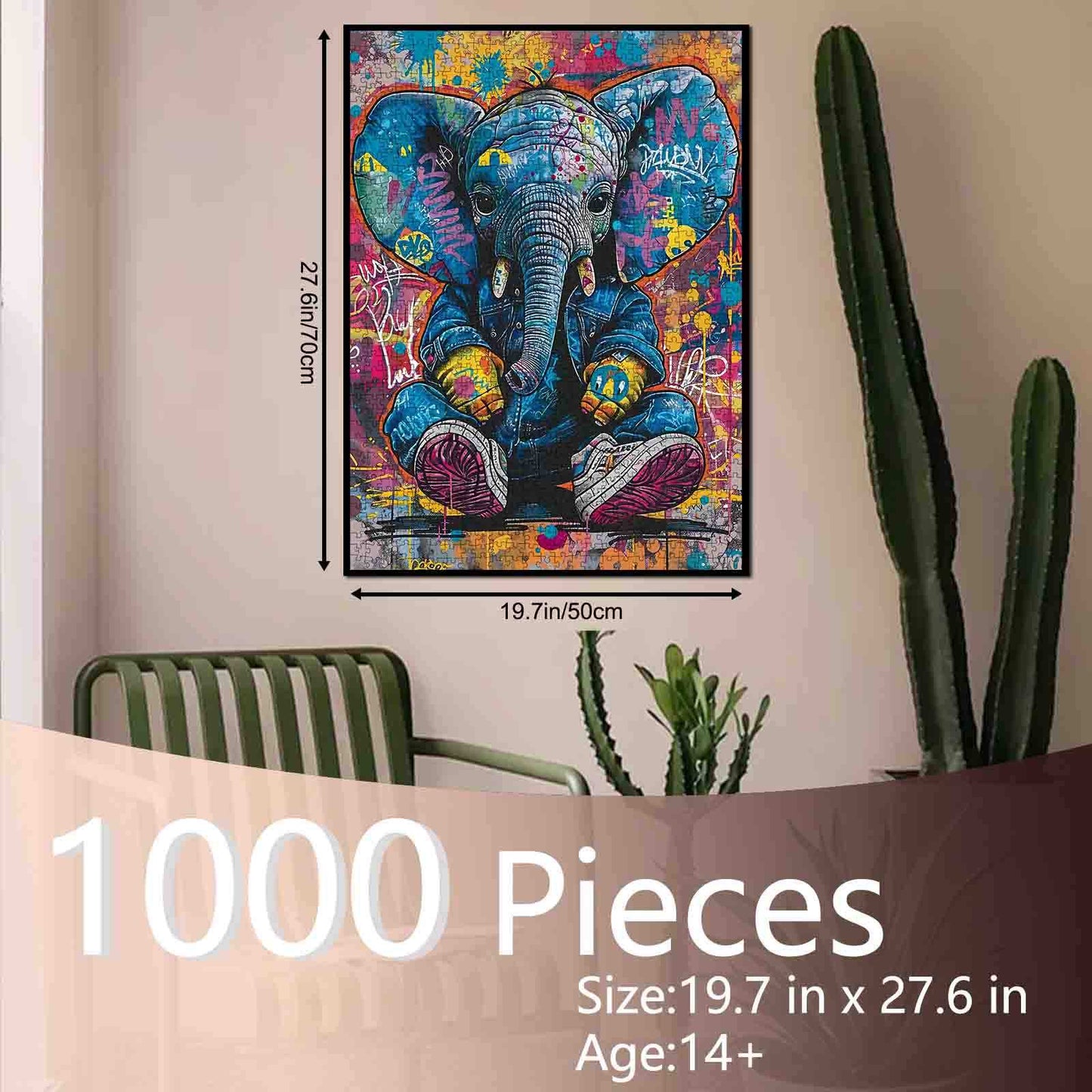 Graffiti Elephant Jigsaw Puzzle