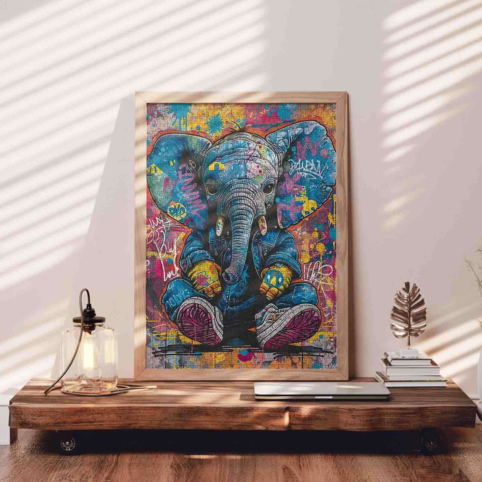 Graffiti Elephant Jigsaw Puzzle – Tucocoo Graffiti Elephant Jigsaw Puzzle – Tucocoo