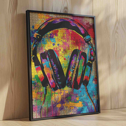 Graffiti Headphones Street Art Music Jigsaw Puzzle