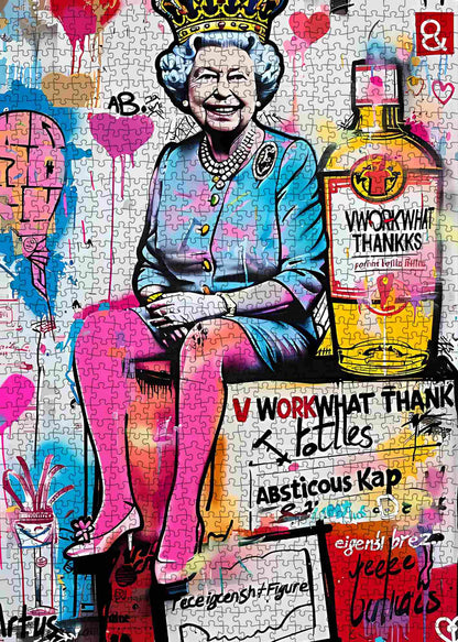 Graffiti Queen Pop Art Jigsaw Puzzle