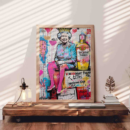 Graffiti Queen Pop Art Jigsaw Puzzle