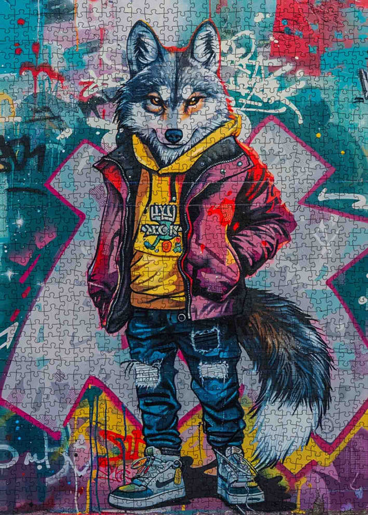 Graffiti Wolf Jigsaw Puzzle