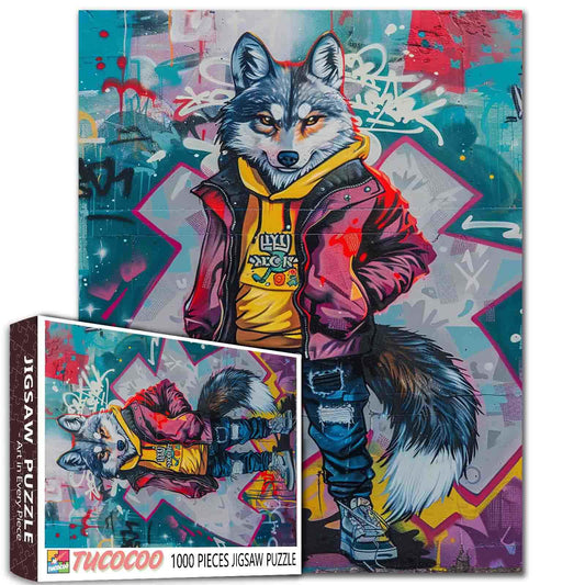Graffiti Wolf Jigsaw Puzzle