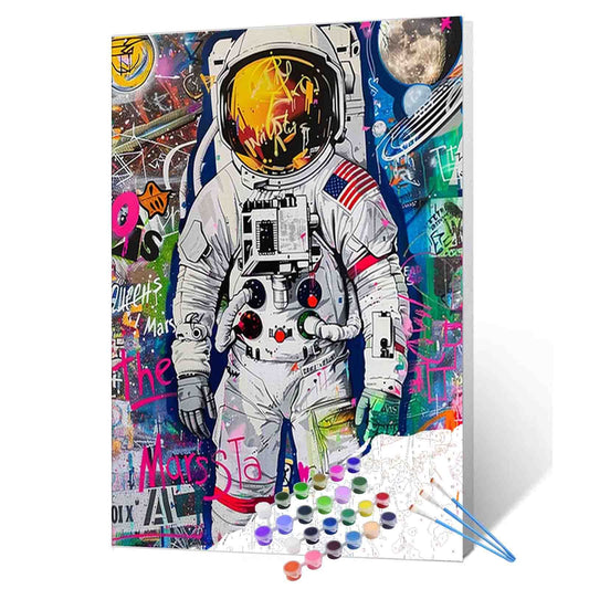 Graffiti Astronaut Mars Paint by Numbers