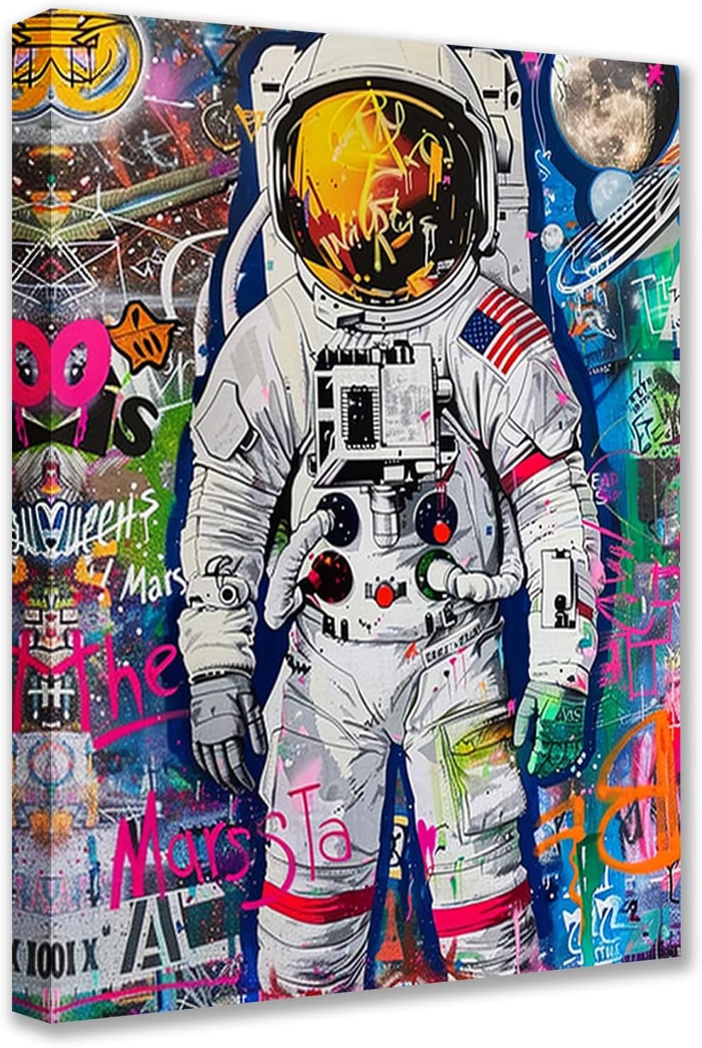 Decor for Men Abstract Astronaut Canvas Wall Art