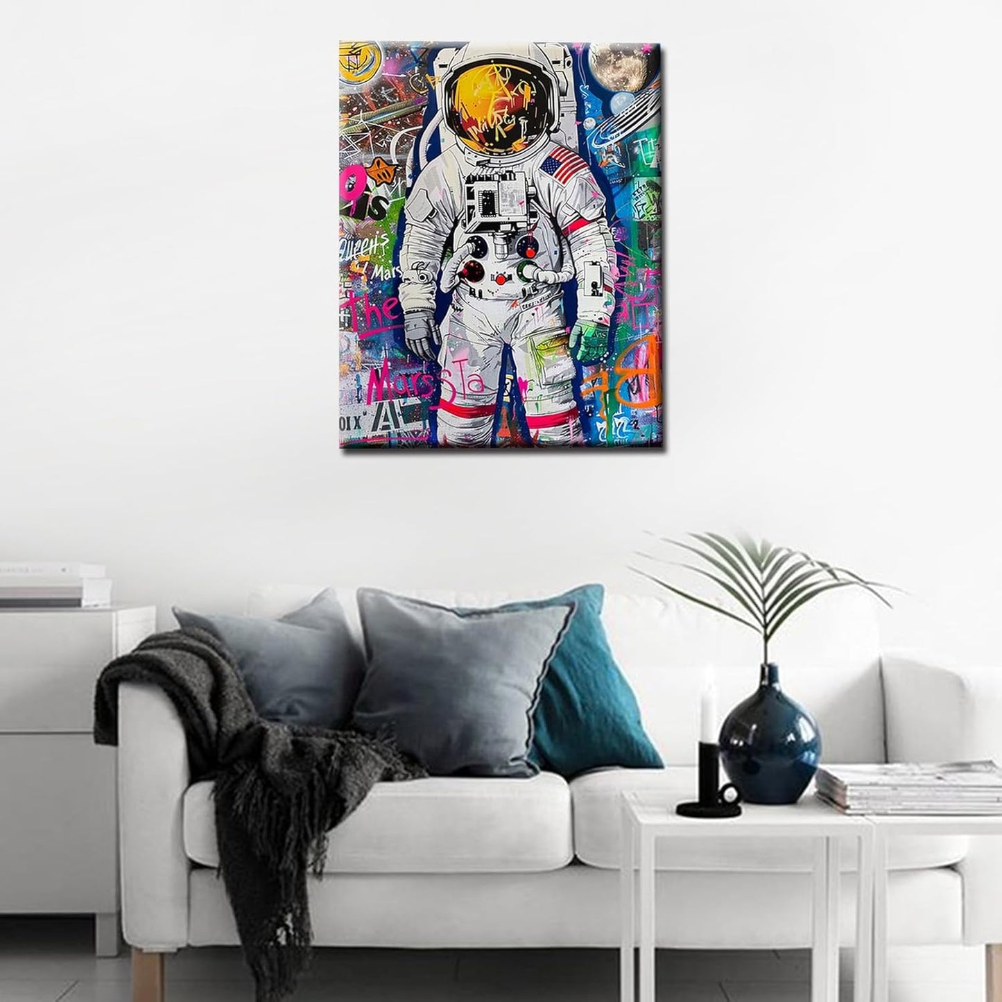 Decor for Men Abstract Astronaut Canvas Wall Art