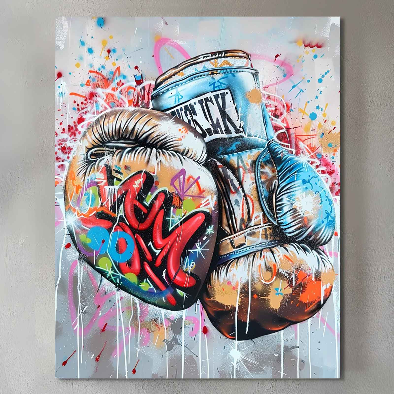 Graffiti Boxing Gloves Canvas Wall Art