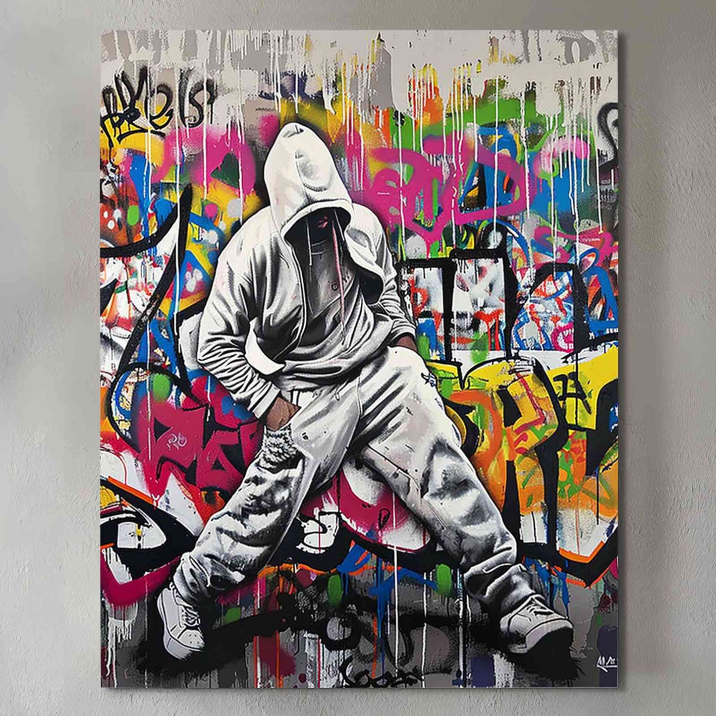 Graffiti Hoodie Street Art Canvas Wall Art