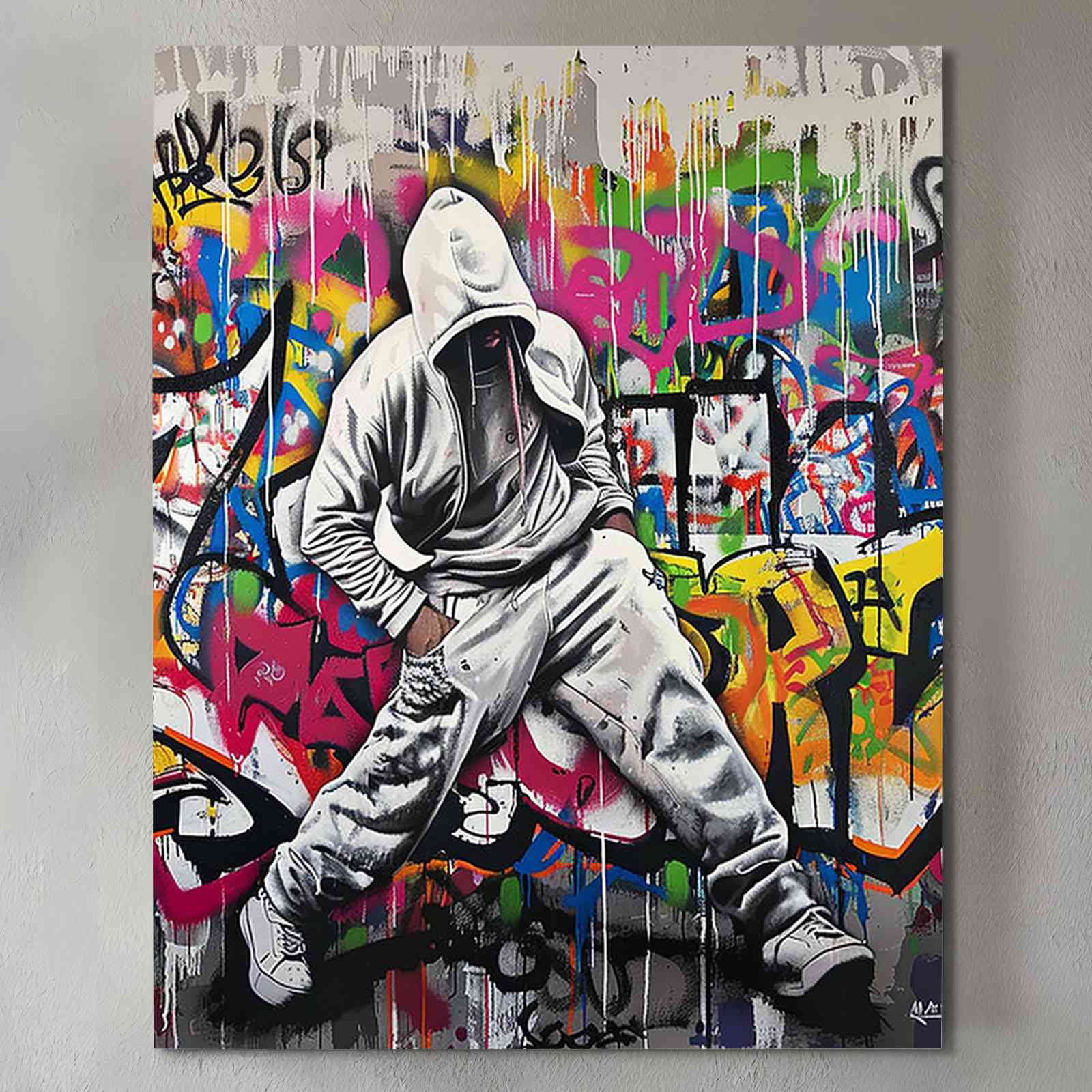 Graffiti Hoodie Street Art Canvas Wall Art