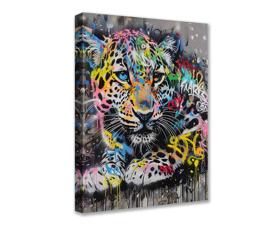 Graffiti Leopard Canvas Wall Art