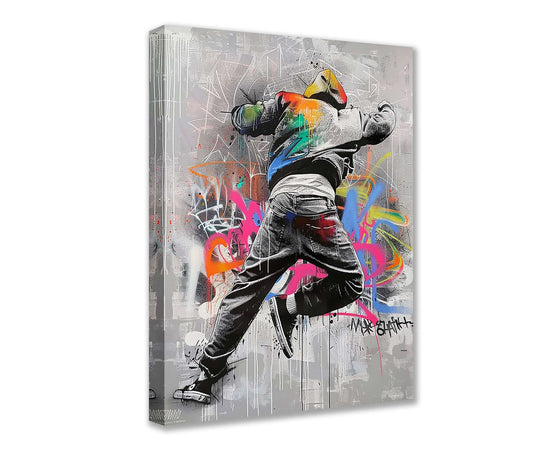 Graffiti Street Dancer Canvas Wall Art