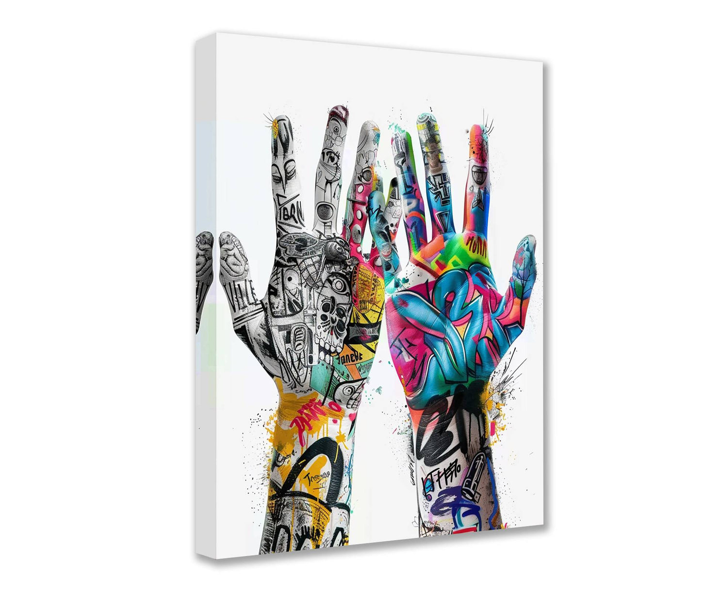 Graffiti Hands Art Canvas Wall Decor