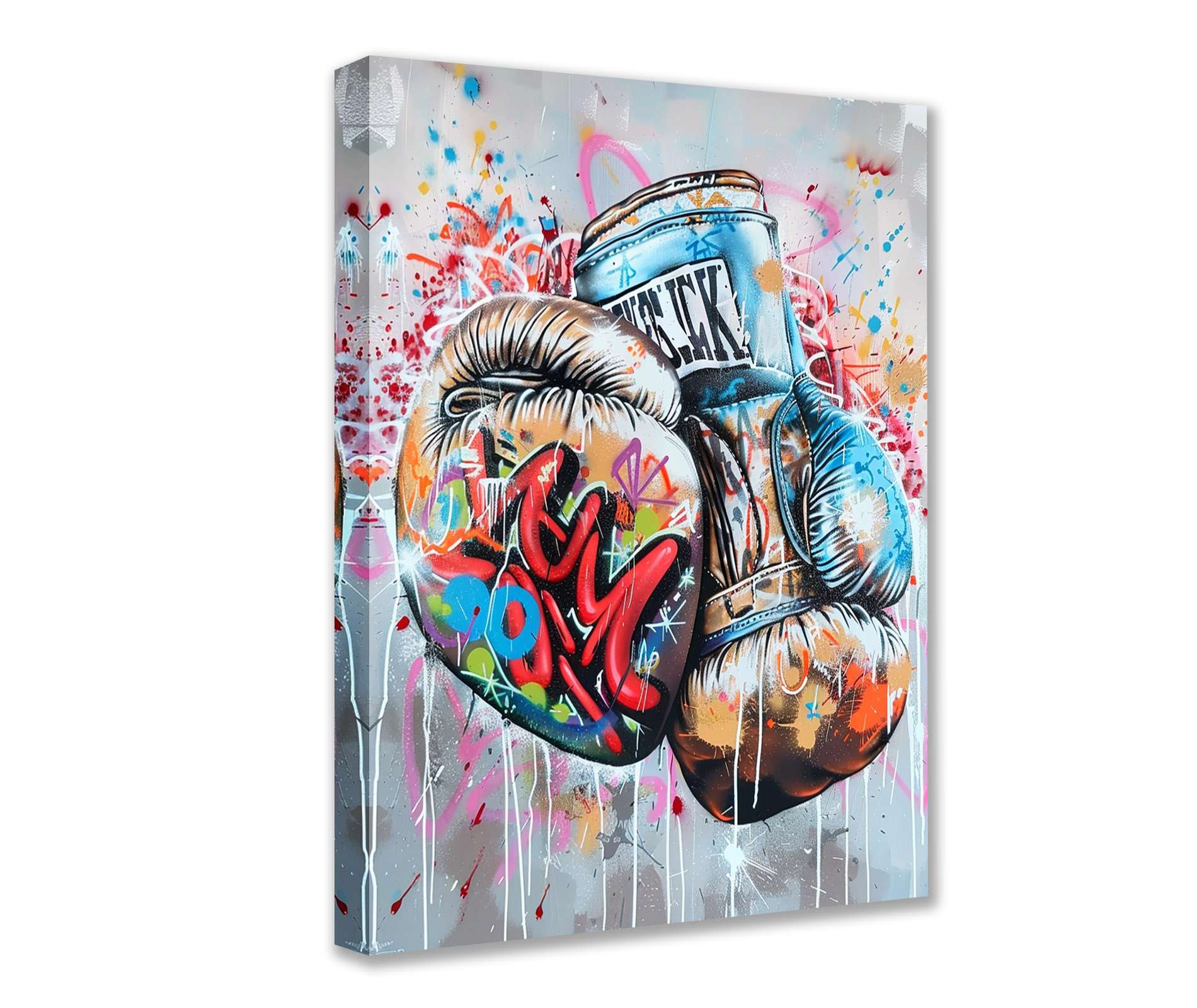 Graffiti Boxing Gloves Canvas Wall Art