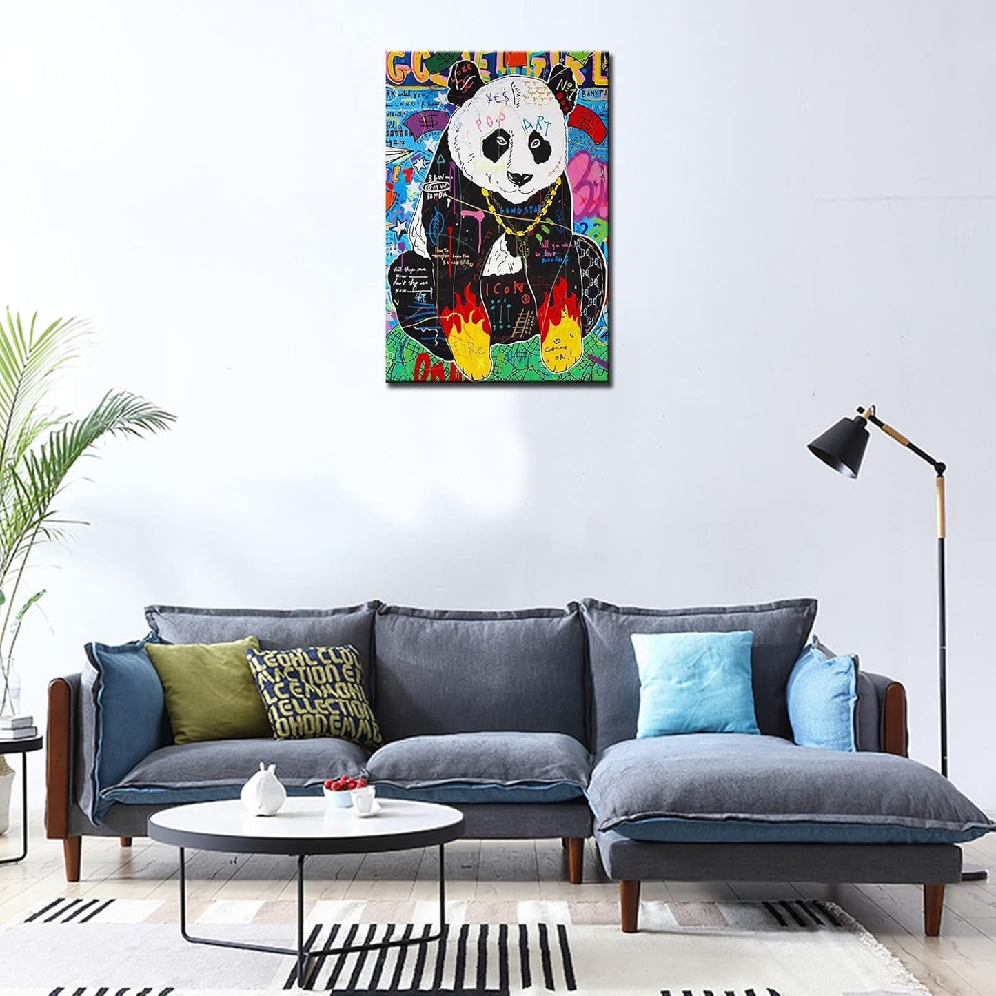 Graffiti Panda Canvas Wall Art