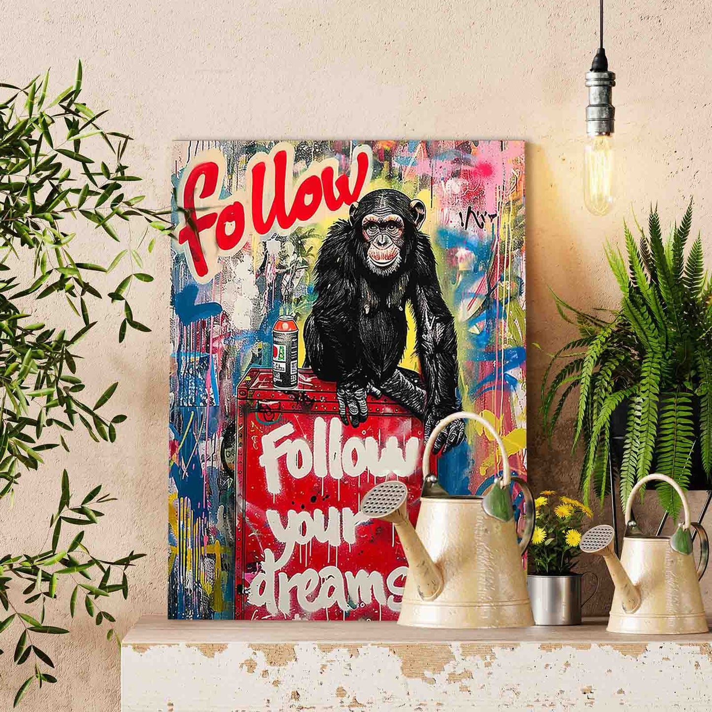 Graffiti Chimpanzee Motivation Paint by Numbers