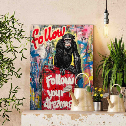 Graffiti Chimpanzee Motivation Paint by Numbers