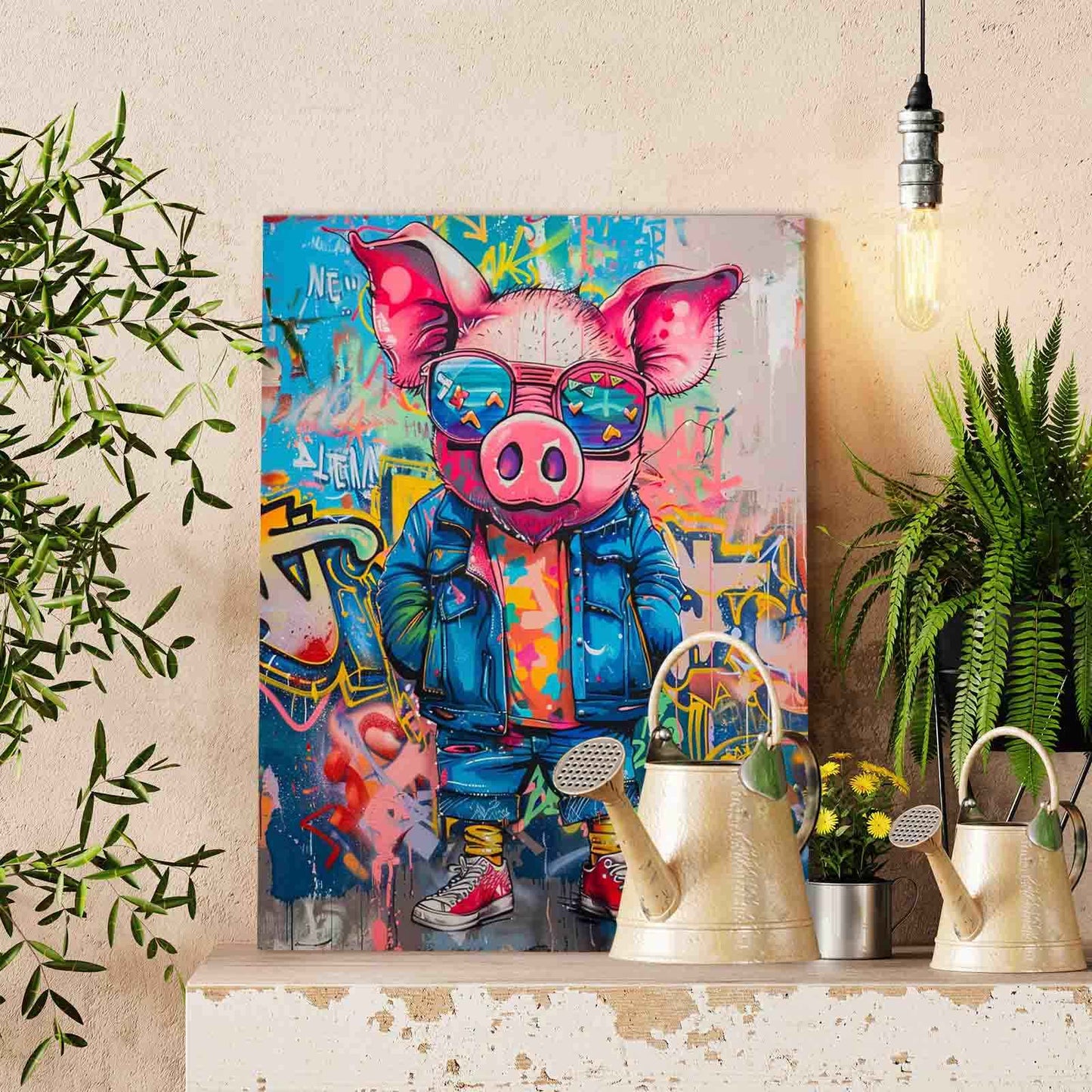 Graffiti Cool Pig Paint by Numbers