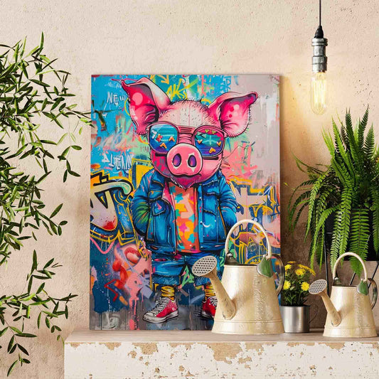 Graffiti Cool Pig Paint by Numbers