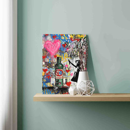 Graffiti Girl with Spray Can Paint by Numbers