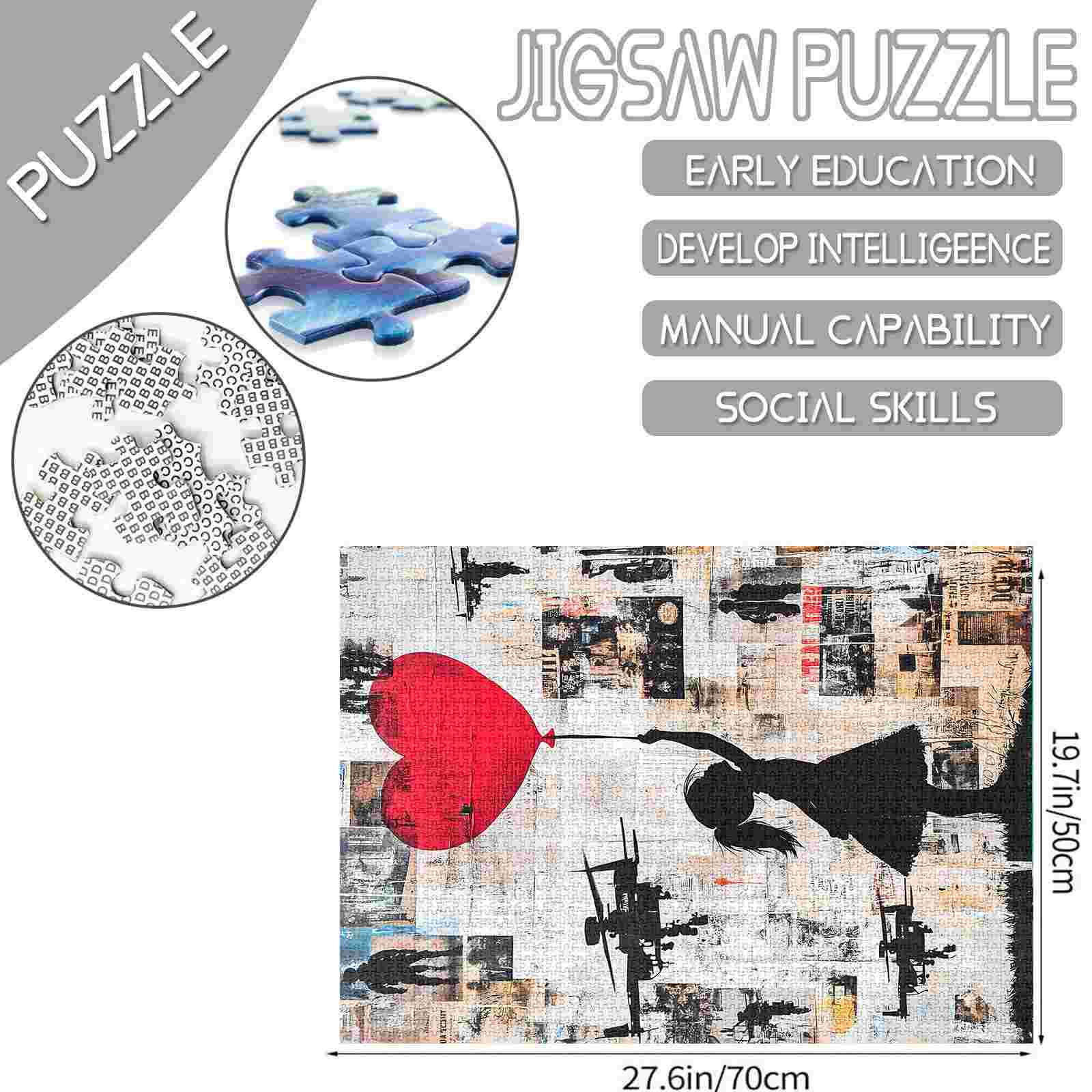 Heart Balloon Graffiti Jigsaw Puzzle