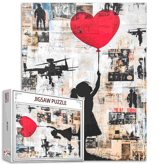 Heart Balloon Graffiti Jigsaw Puzzle