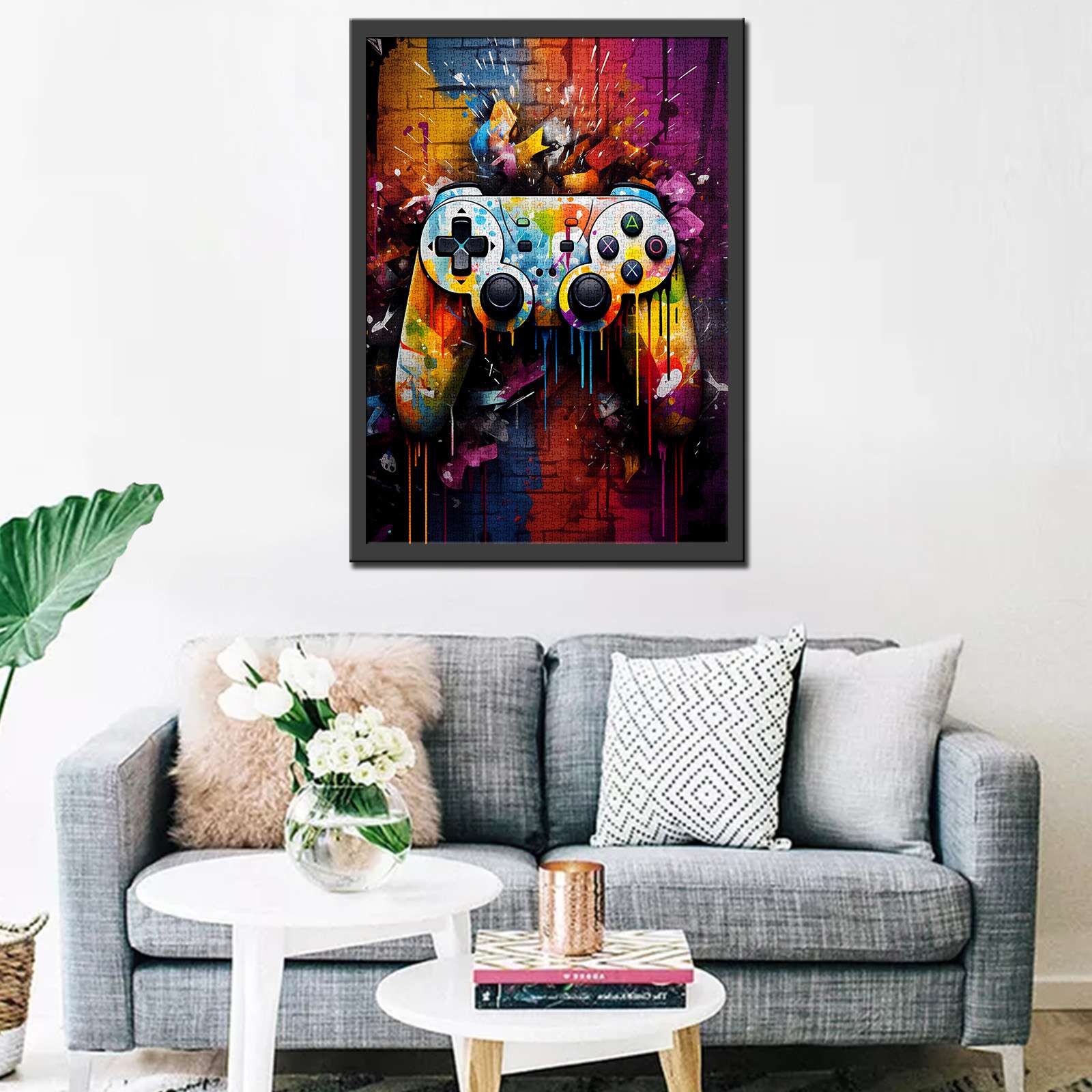 Vibrant Game Controller Graffiti Jigsaw Puzzles