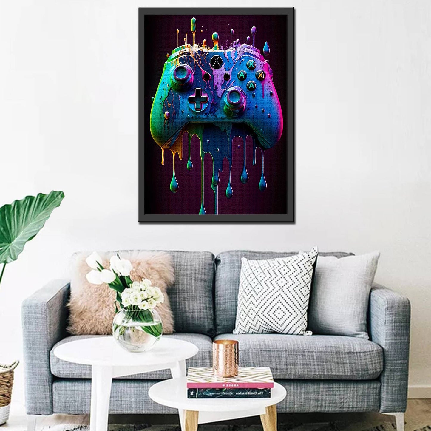 Dripping Graffiti Game Controller Jigsaw Puzzles