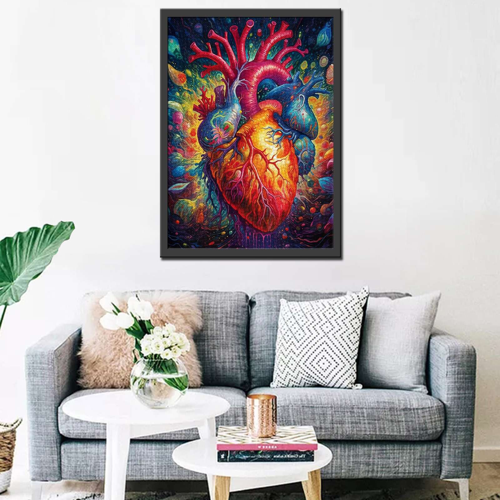 Colorful Anatomical Heart Jigsaw Puzzles