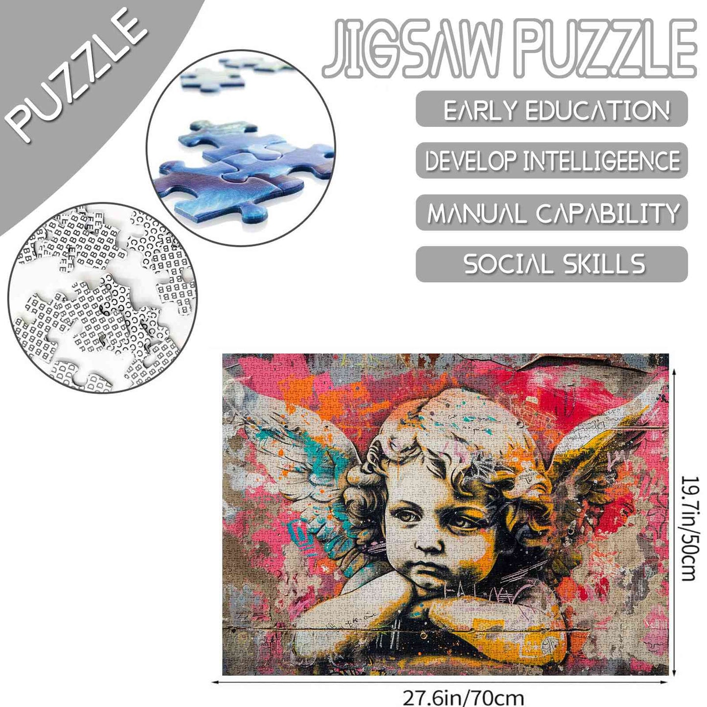 Graffiti Angel Art Jigsaw Puzzles