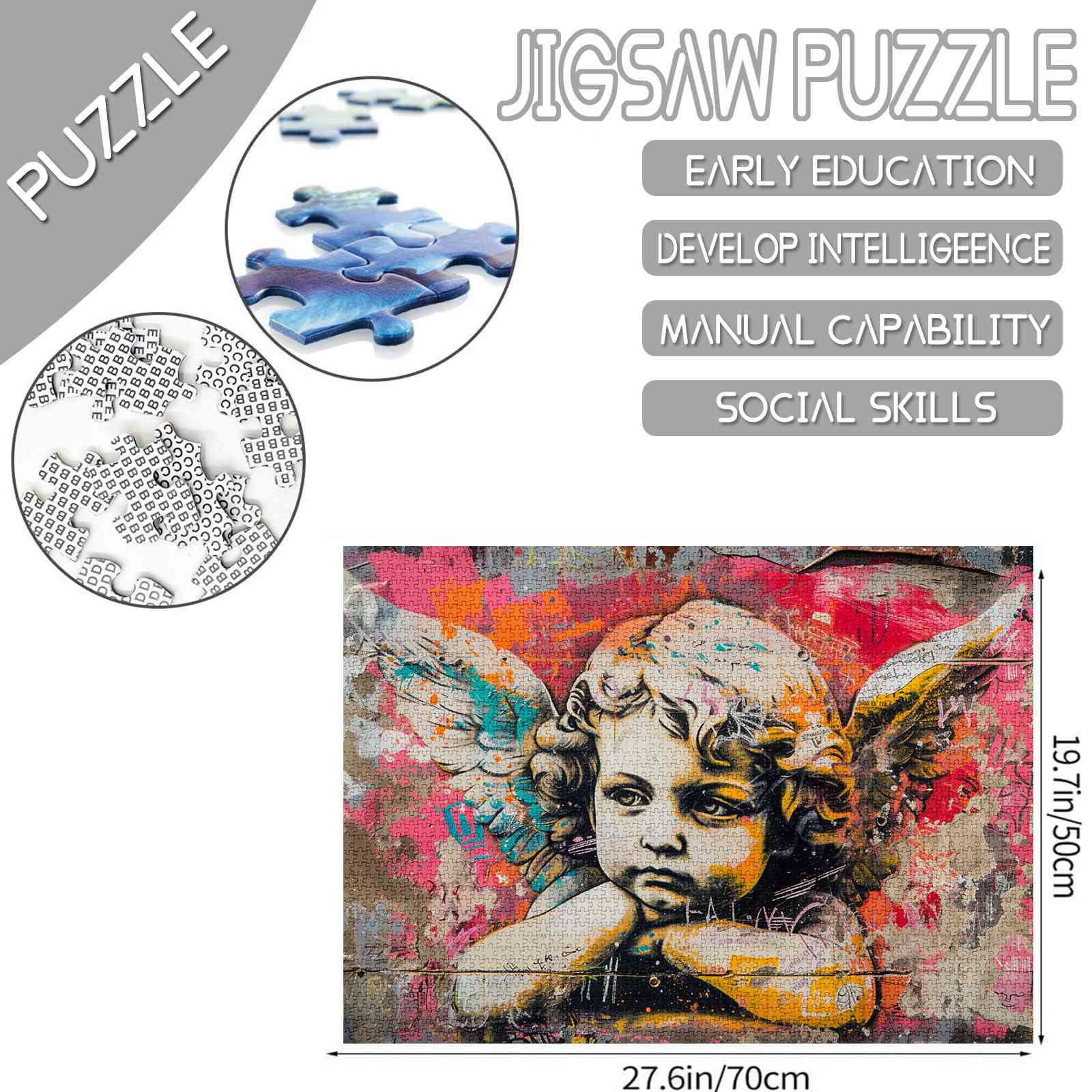 Graffiti Angel Art Jigsaw Puzzles