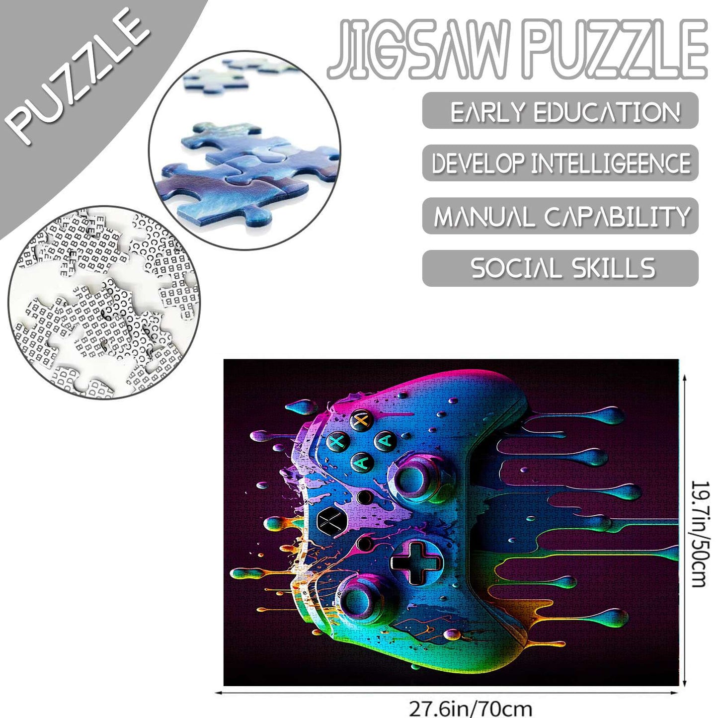 Dripping Graffiti Game Controller Jigsaw Puzzles