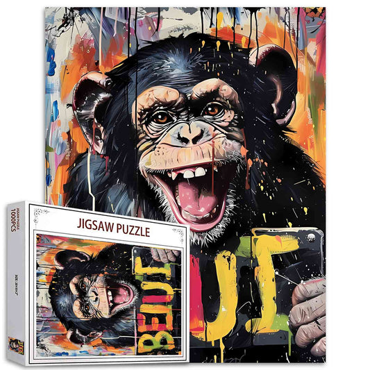 Colorful Monkey Graffiti Jigsaw Puzzles