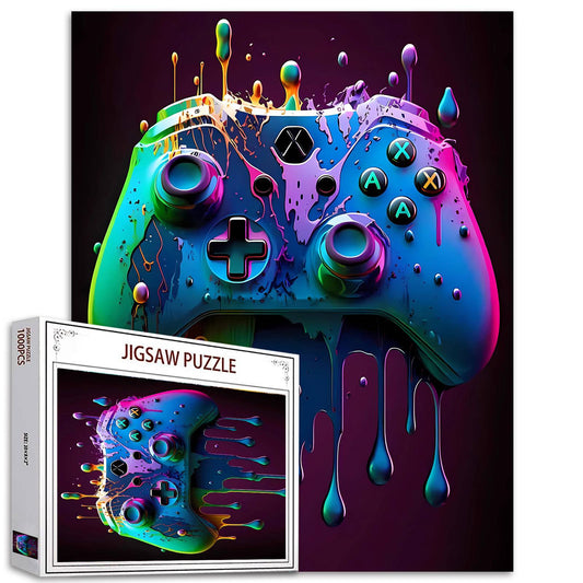 Dripping Graffiti Game Controller Jigsaw Puzzles