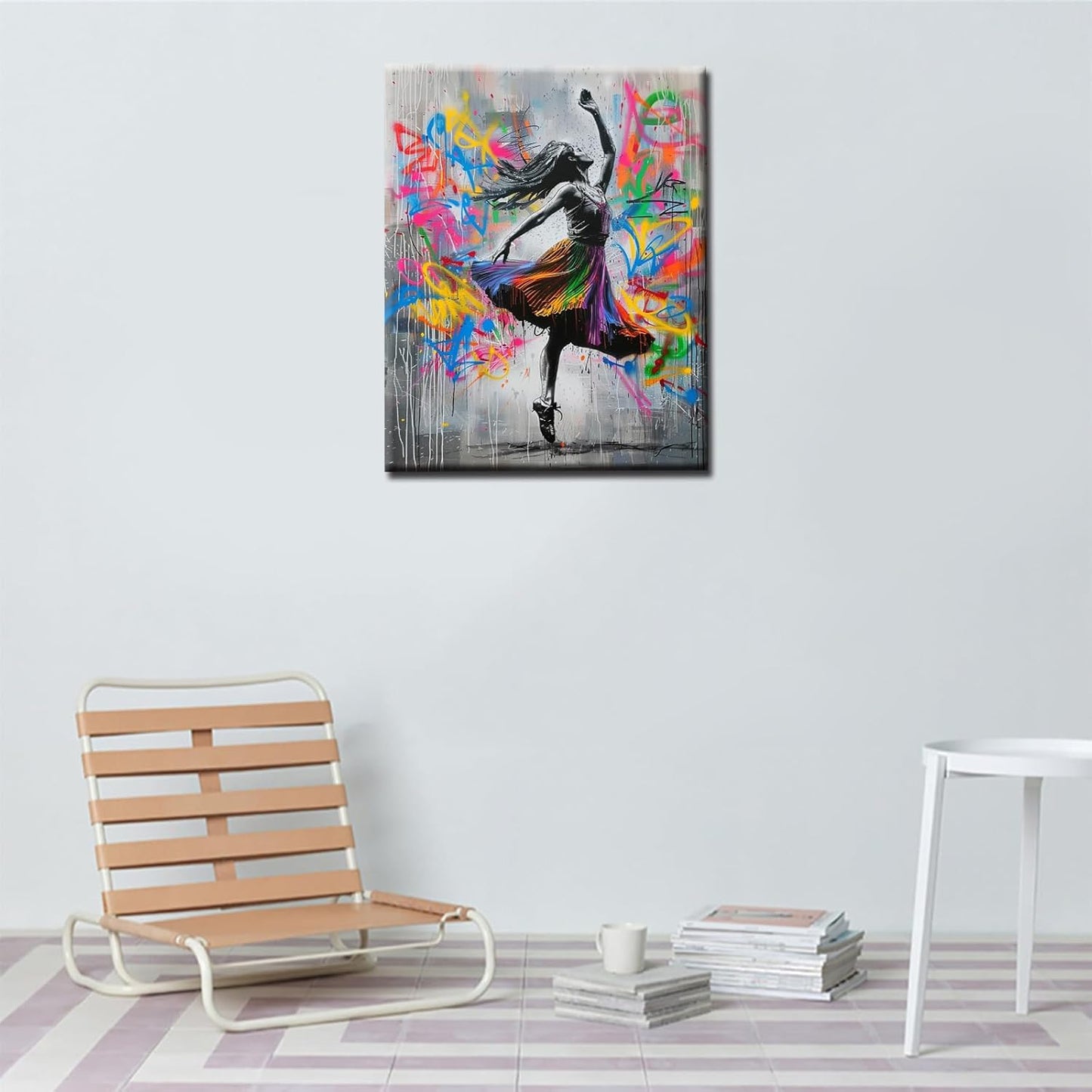 Modern Dancing Girl Graffiti Art Paint by Numbers