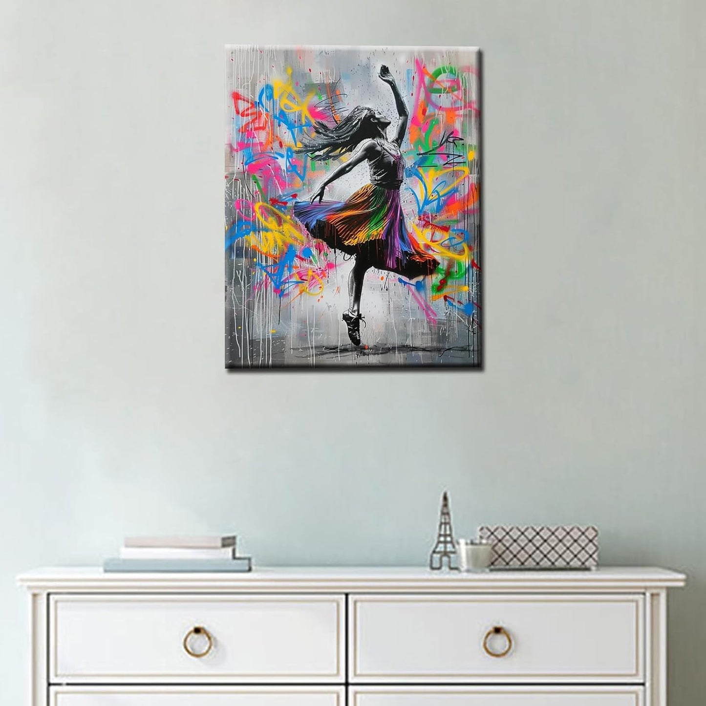 Modern Dancing Girl Graffiti Art Paint by Numbers