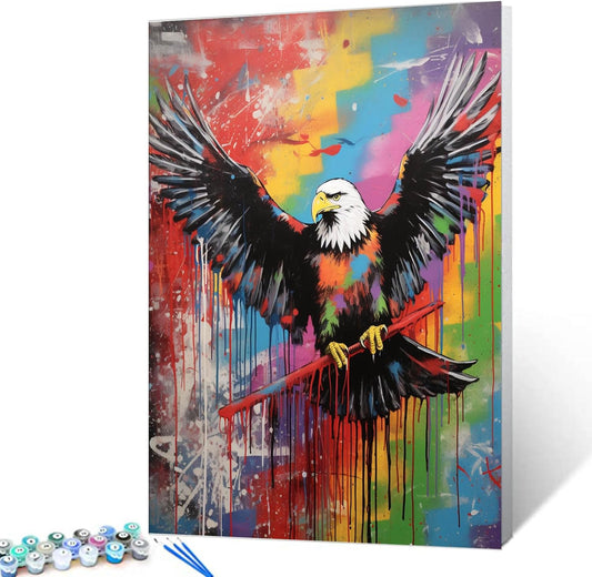 Graffiti Flying Eagle Paint by Numbers