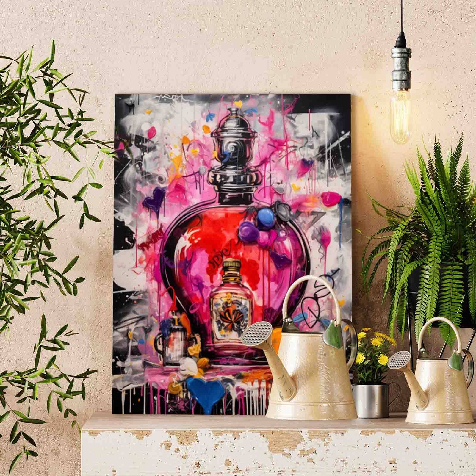 Graffiti Perfume Bottle paint by numbers