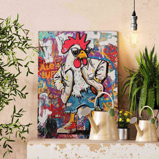 Graffiti Rebel Chicken Paint by Numbers