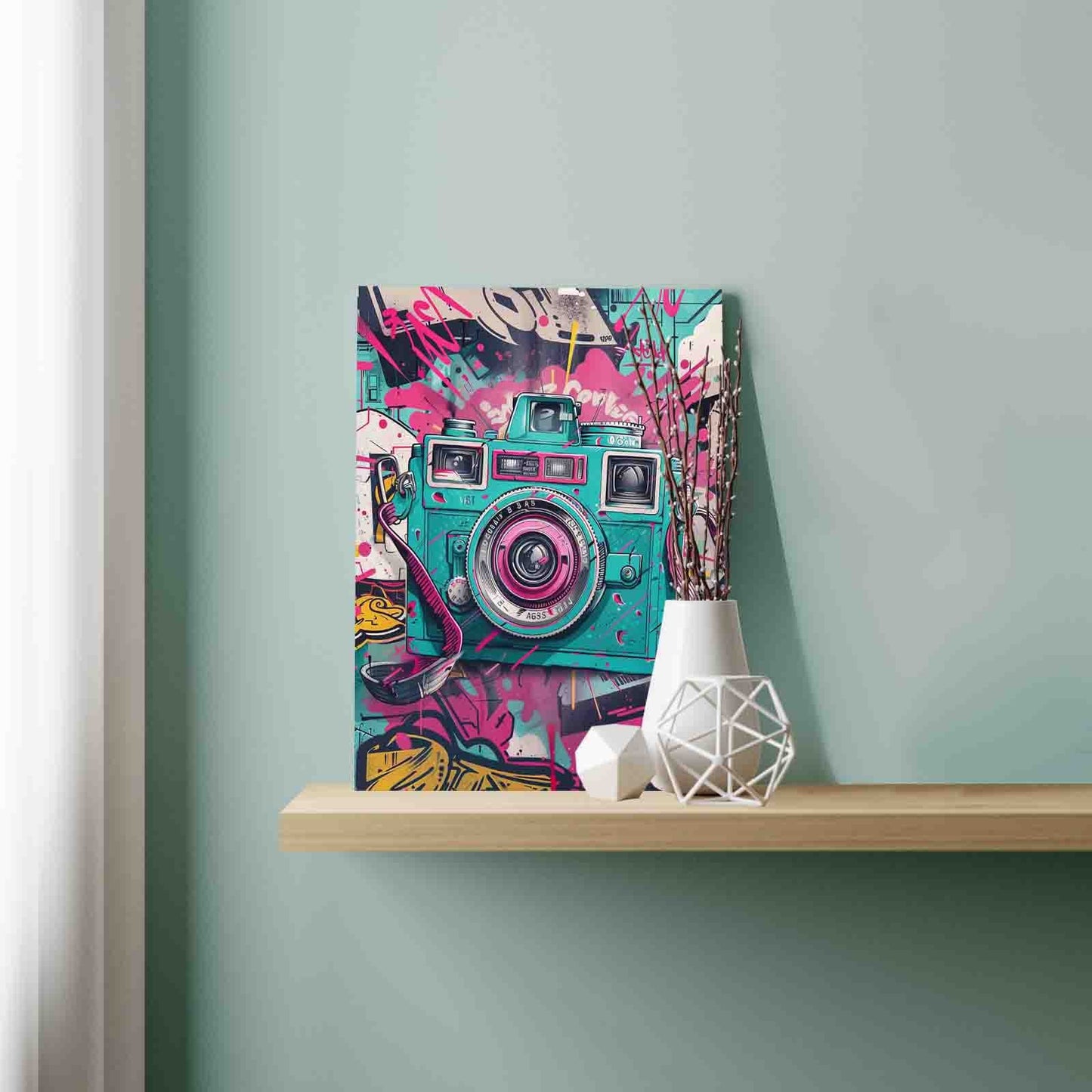 Graffiti Retro Camera paint by numbers