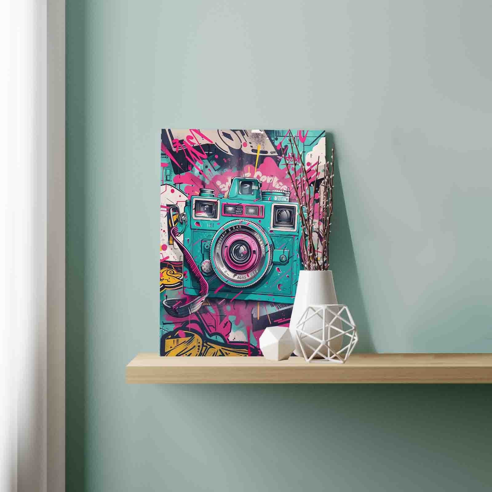 Graffiti Retro Camera paint by numbers