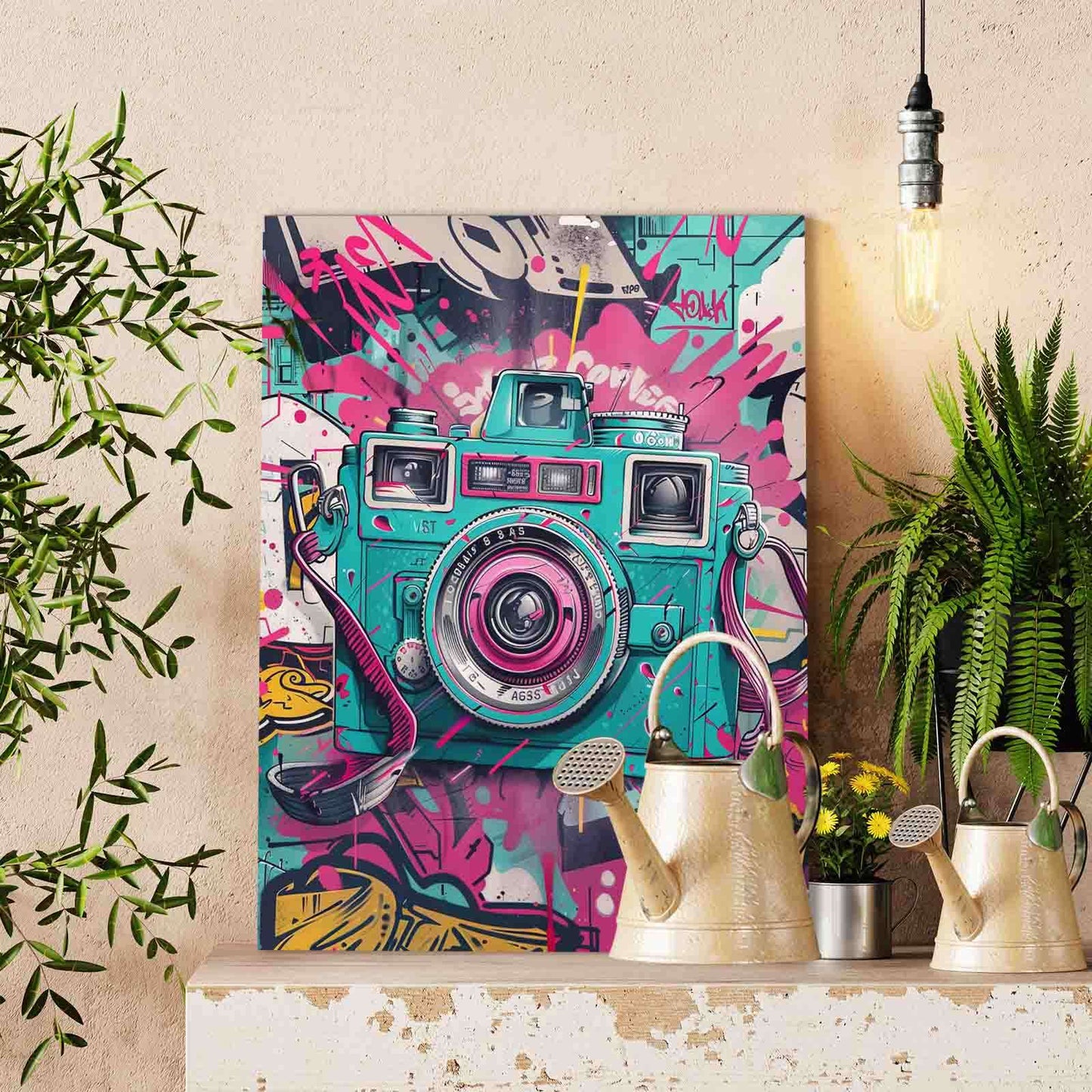 Graffiti Retro Camera paint by numbers