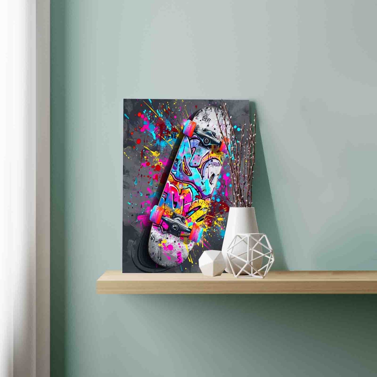 Graffiti Skateboard Energy paint by numbers