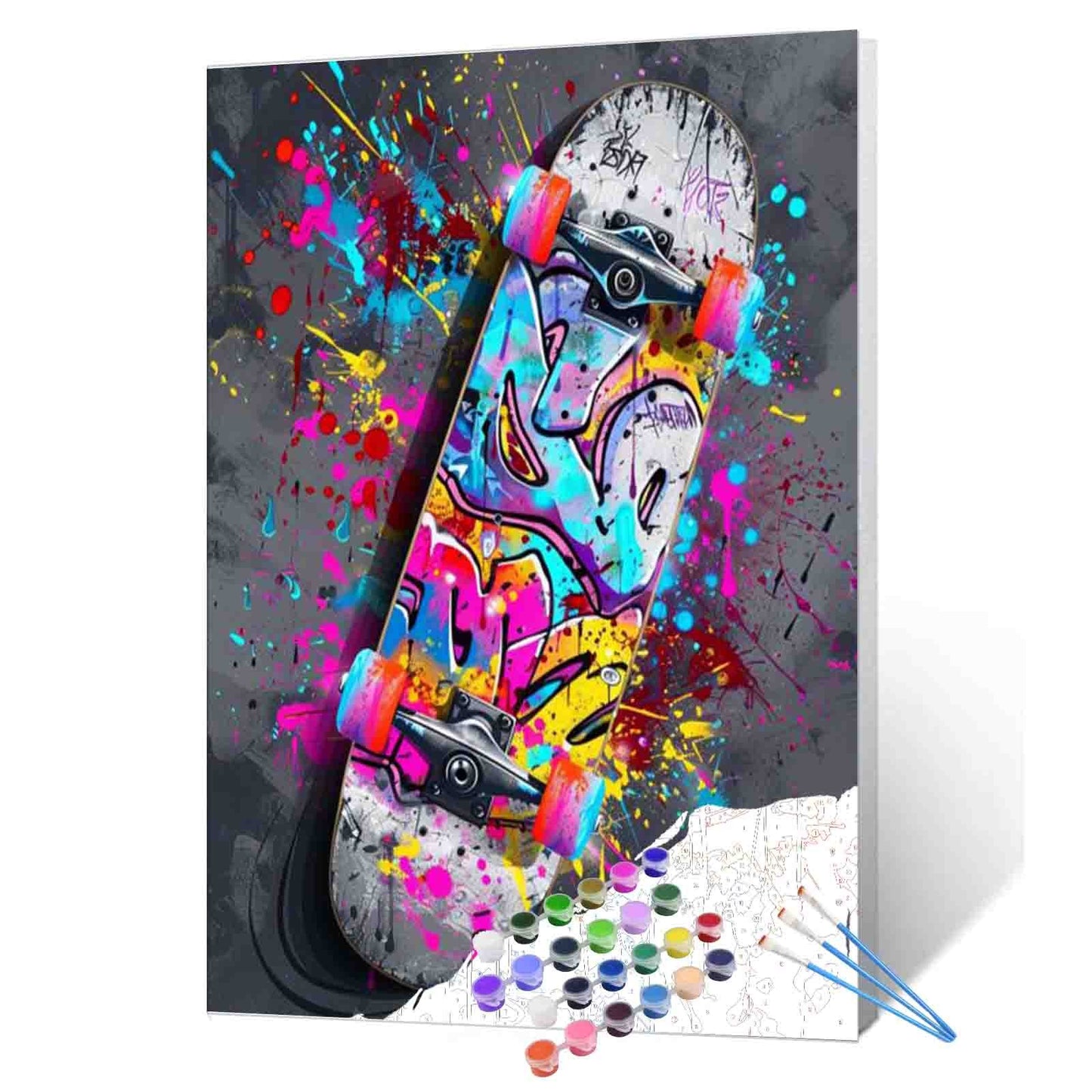 Graffiti Skateboard Energy paint by numbers