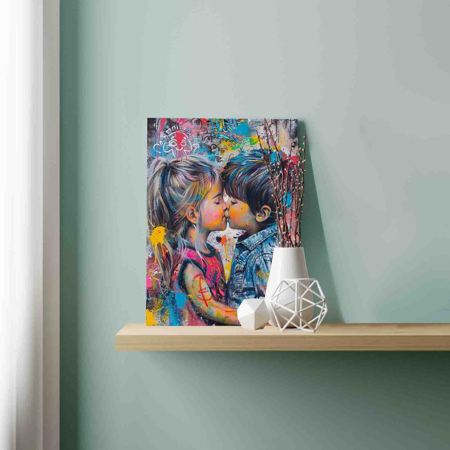 Graffiti Style Kiss Paint by Numbers