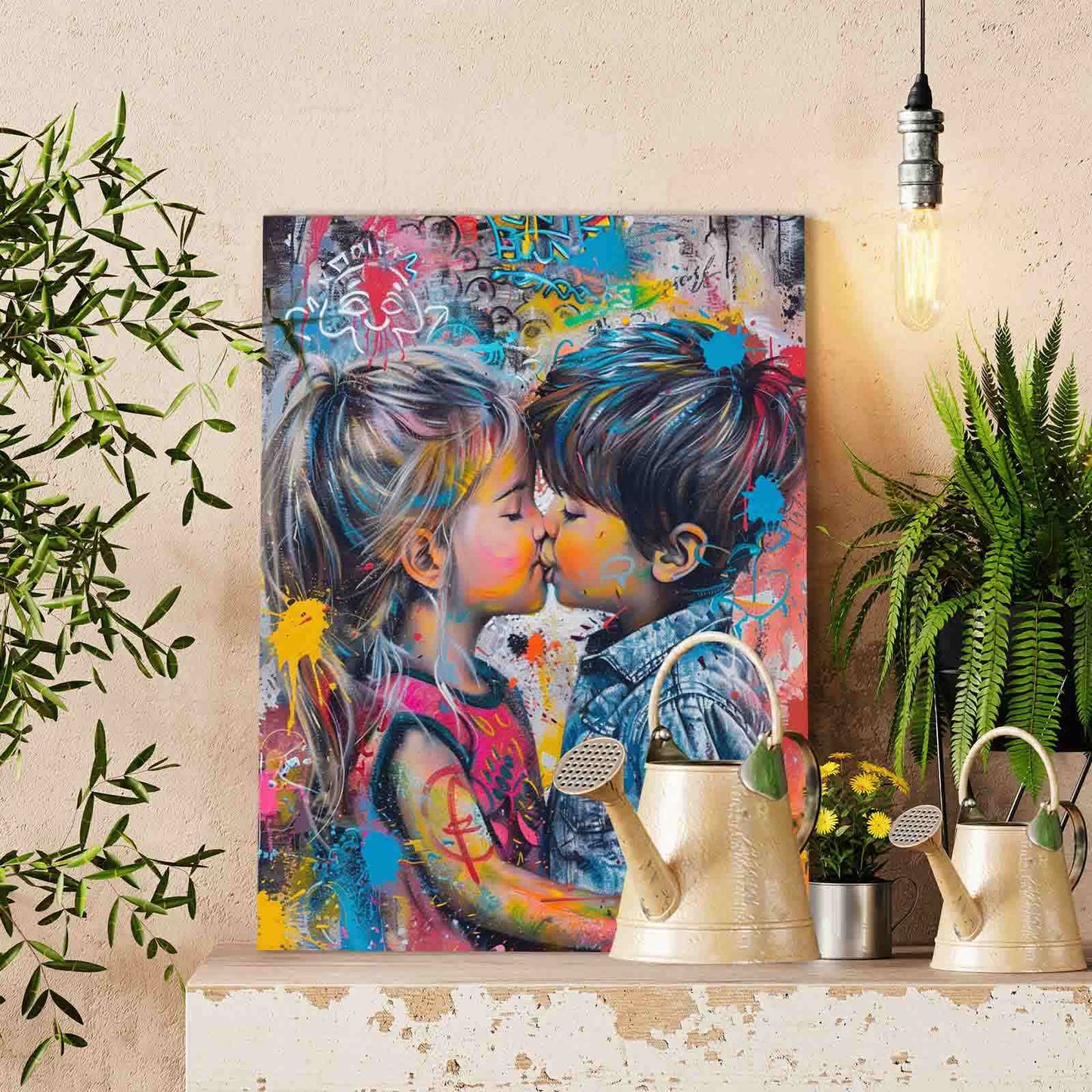 Graffiti Style Kiss Paint by Numbers