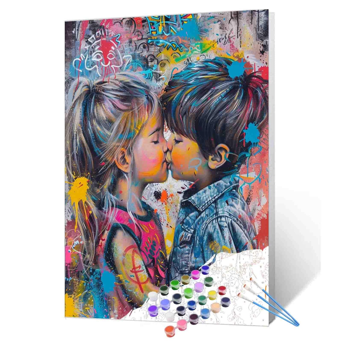 Graffiti Style Kiss Paint by Numbers