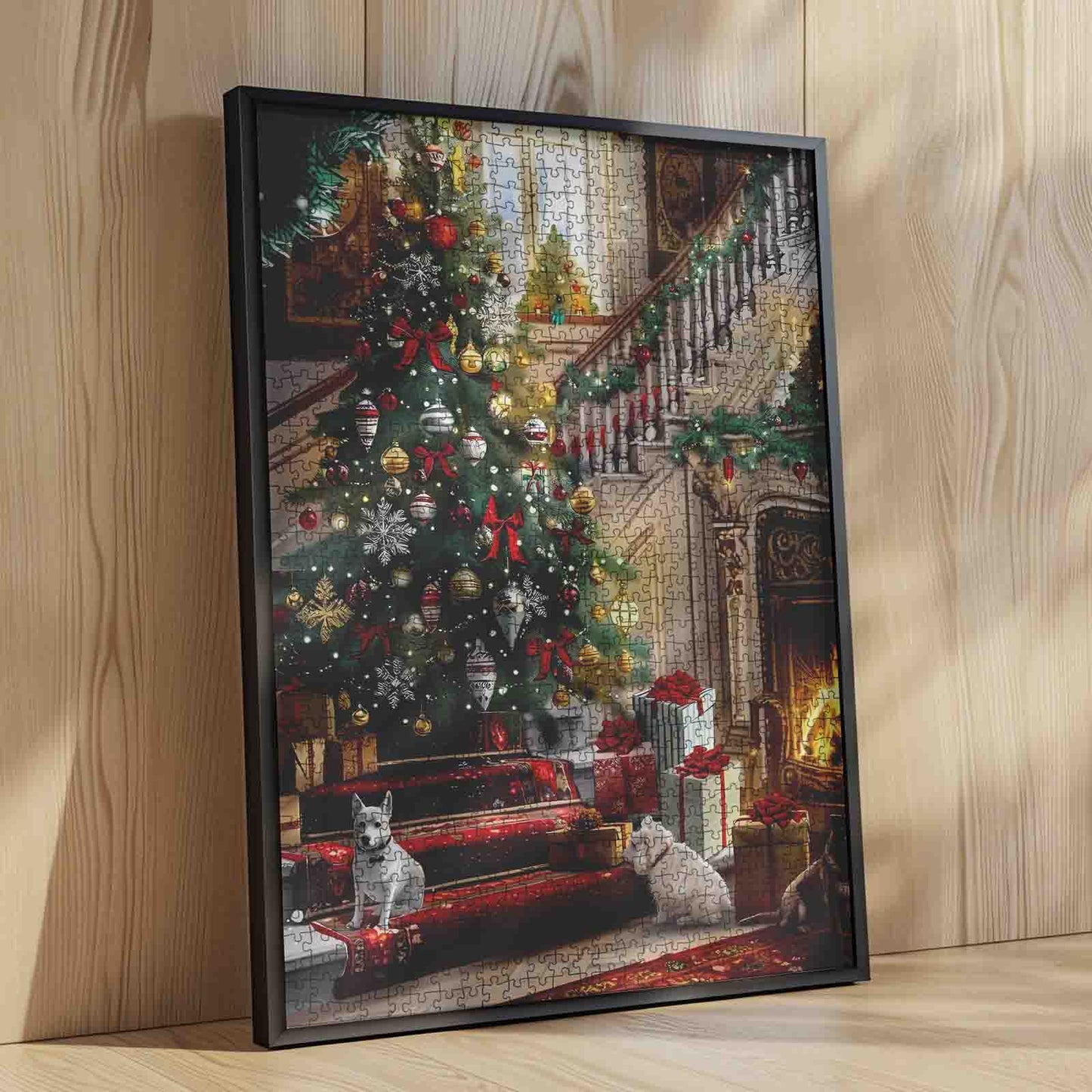 Grand Christmas Hall with Sparkling Tree Jigsaw Puzzle