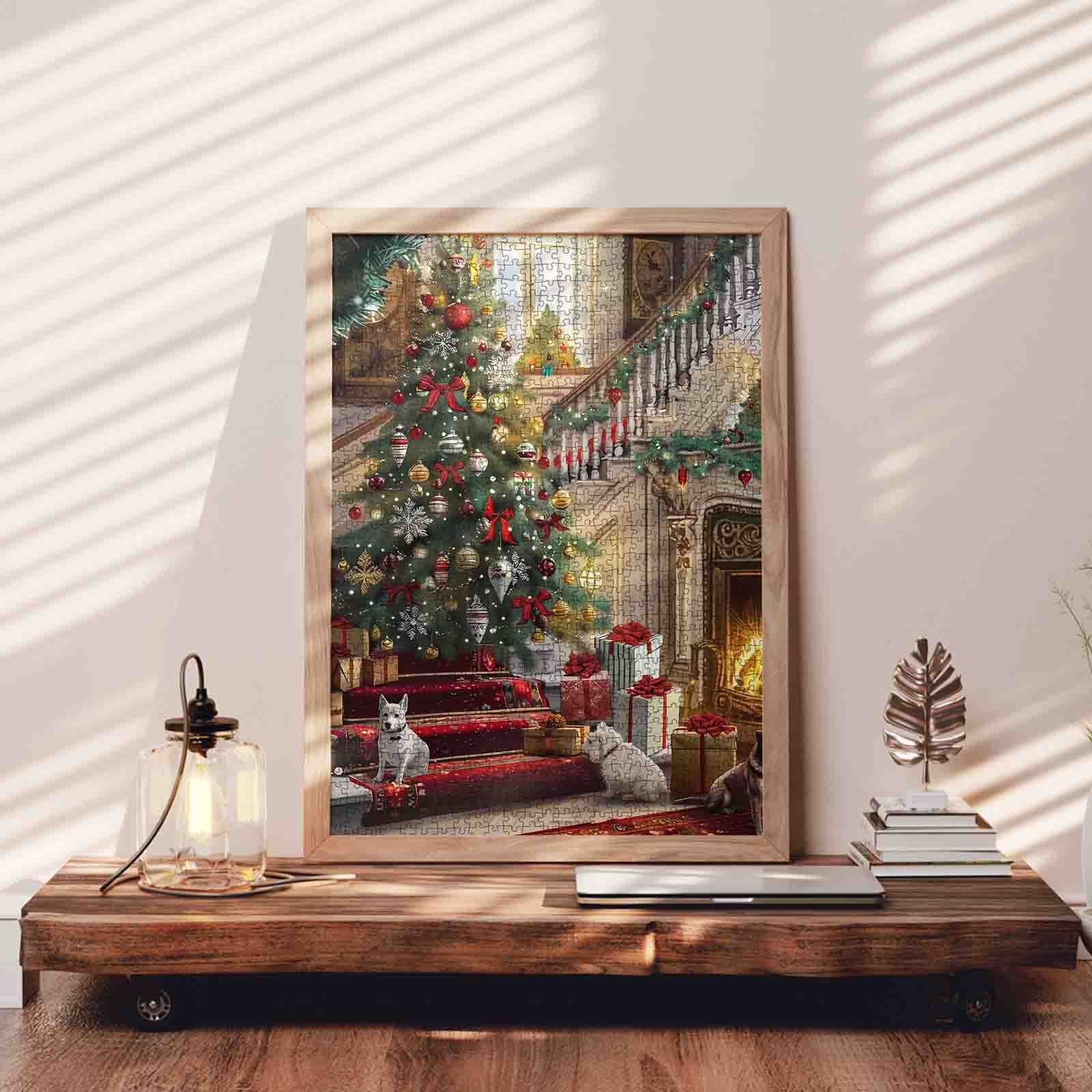 Grand Christmas Hall with Sparkling Tree Jigsaw Puzzle