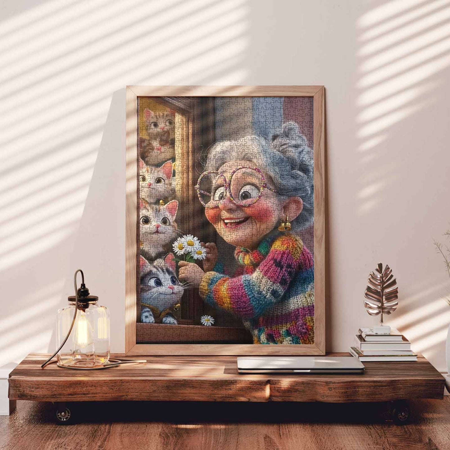 Grandma and Kittens Jigsaw Puzzle