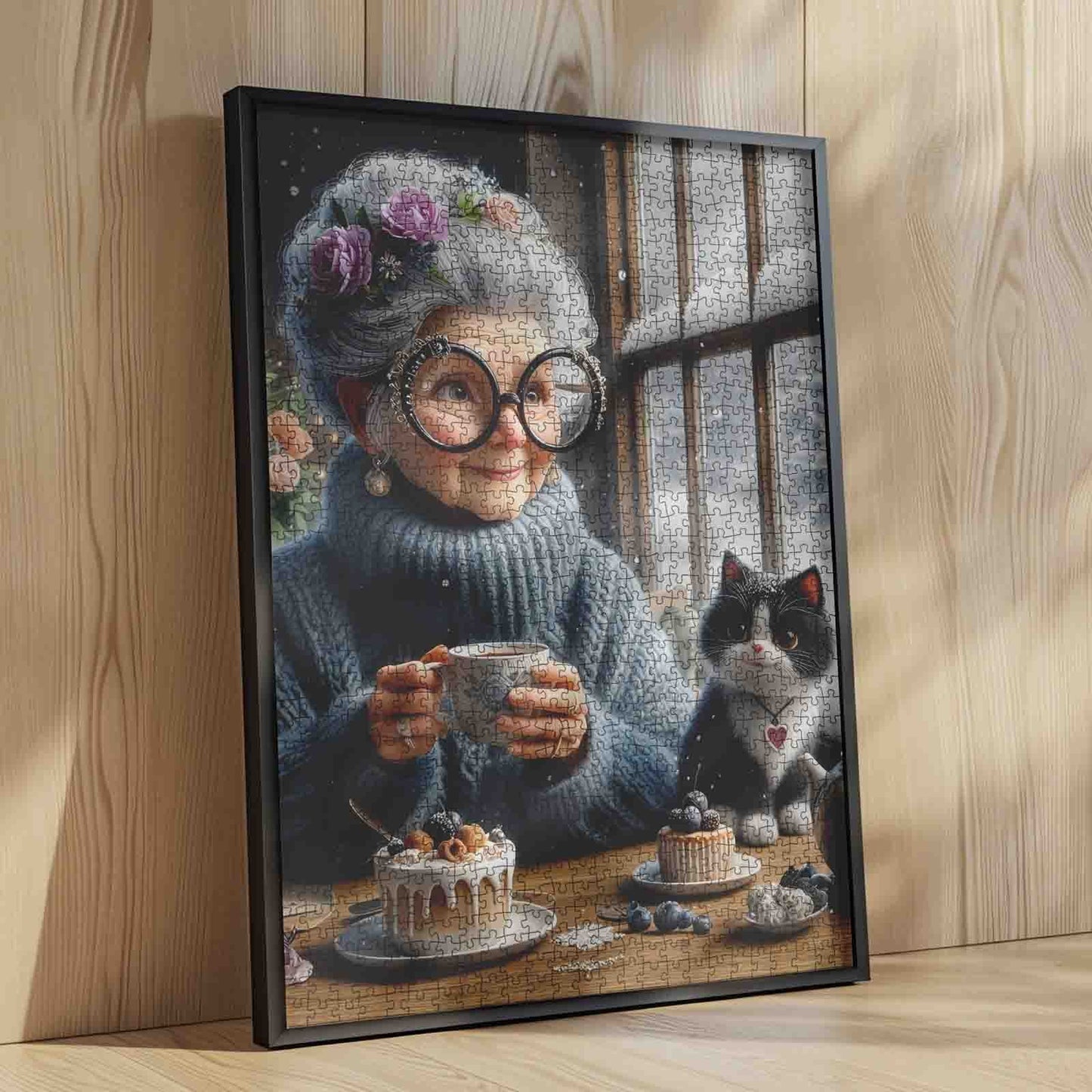 Grandmother Winter Tea Time Jigsaw Puzzle